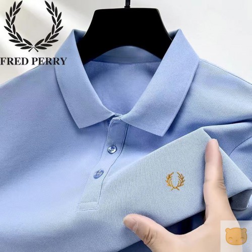 清仓特价fredperry麦穗男polo衫新疆棉休闲男士短袖T恤高端上衣男