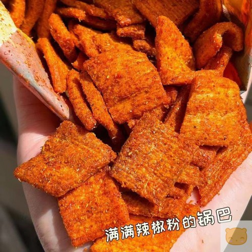 7大袋9.9花椒锅巴椒香麻辣零食办公室休闲膨化食品好吃整箱批发